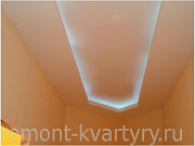 Ремонт комнаты с гипсокартонными потолками со светодиодной подсветкой